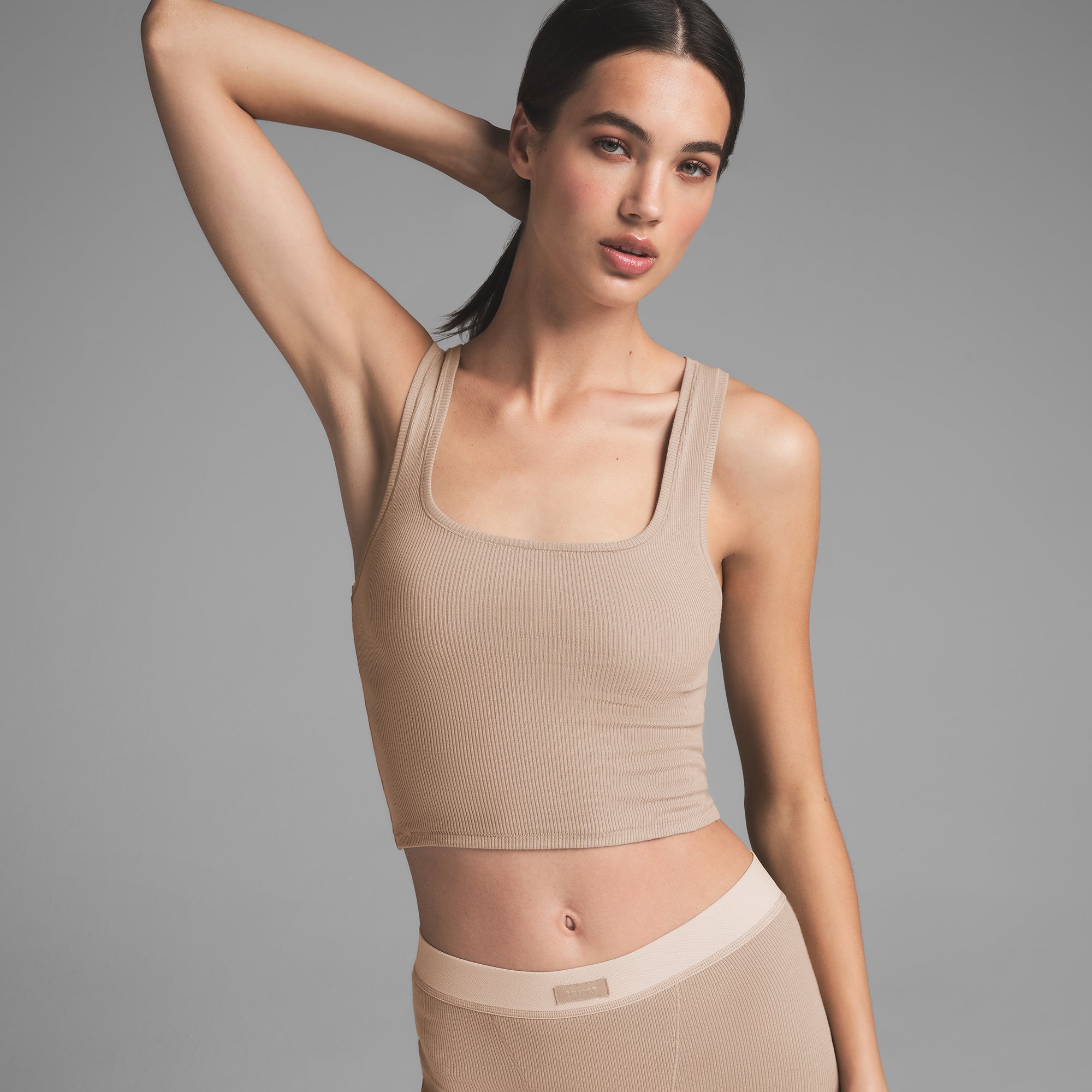 COTTON RIB TANK | LATTE