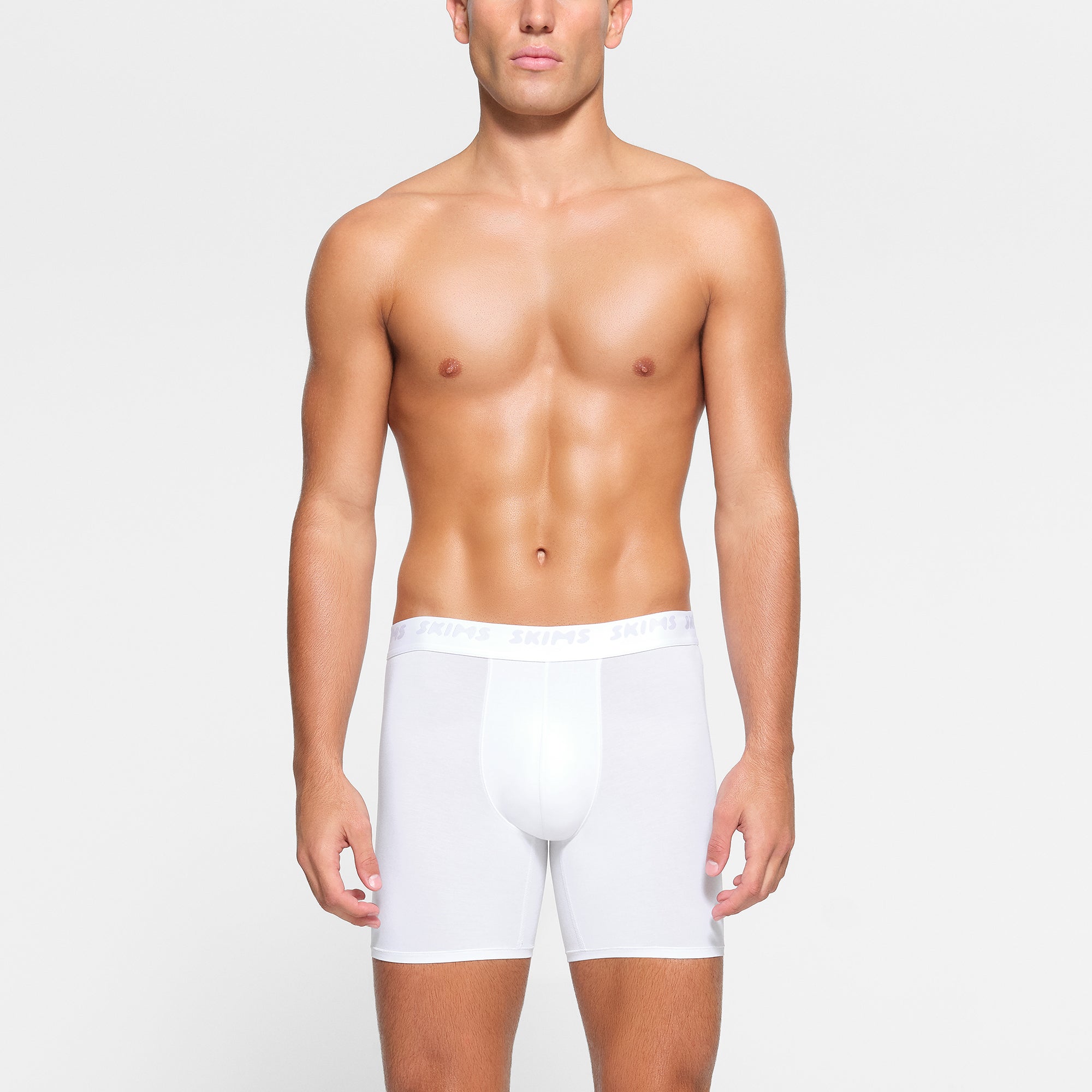 SKIMS STRETCH MENS 5" BOXER BRIEF 3-PACK | CHALK