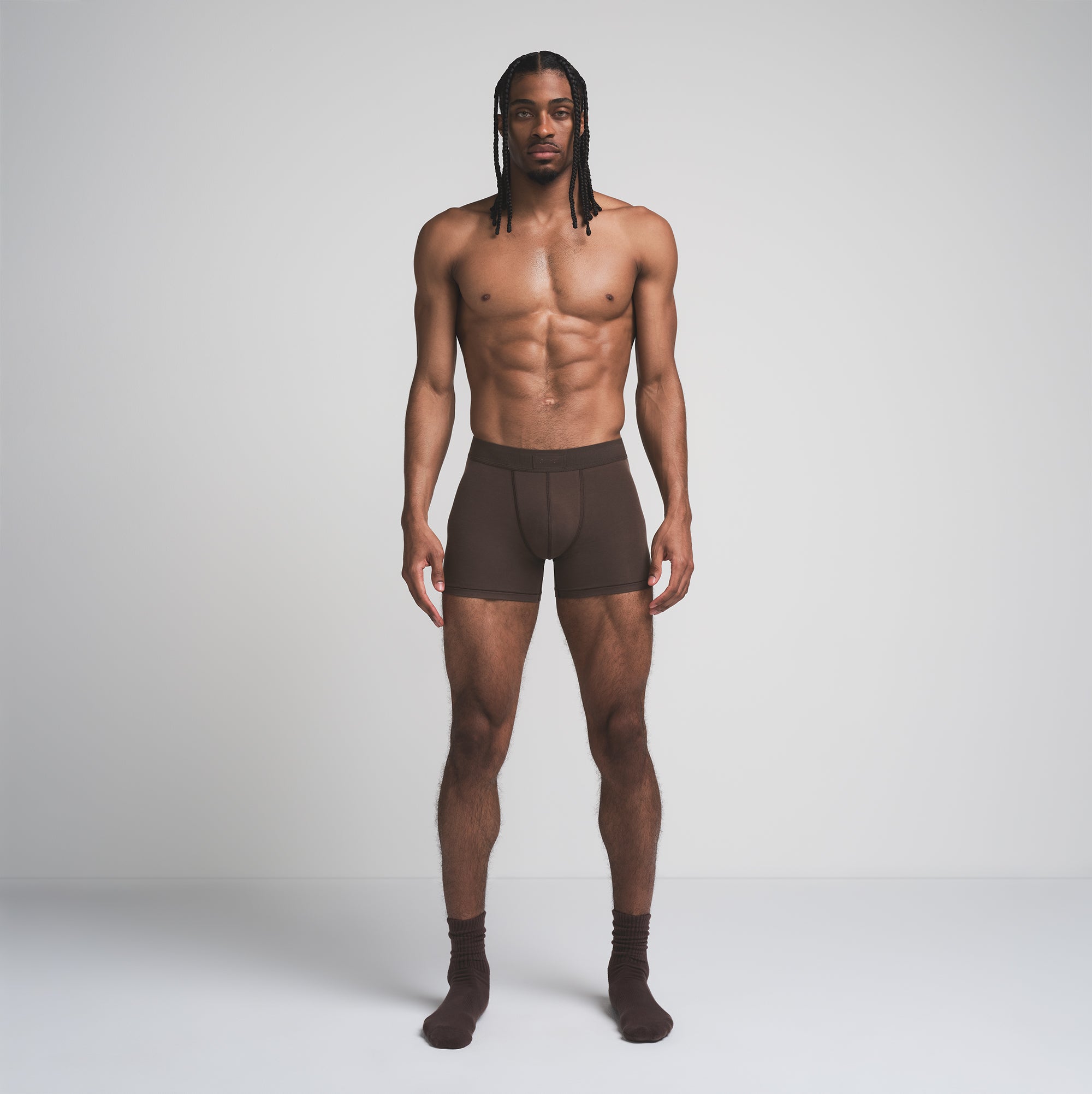 SKIMS COTTON MENS 3" BOXER BRIEF 5-PACK | DARK SEPIA ONYX MULTI