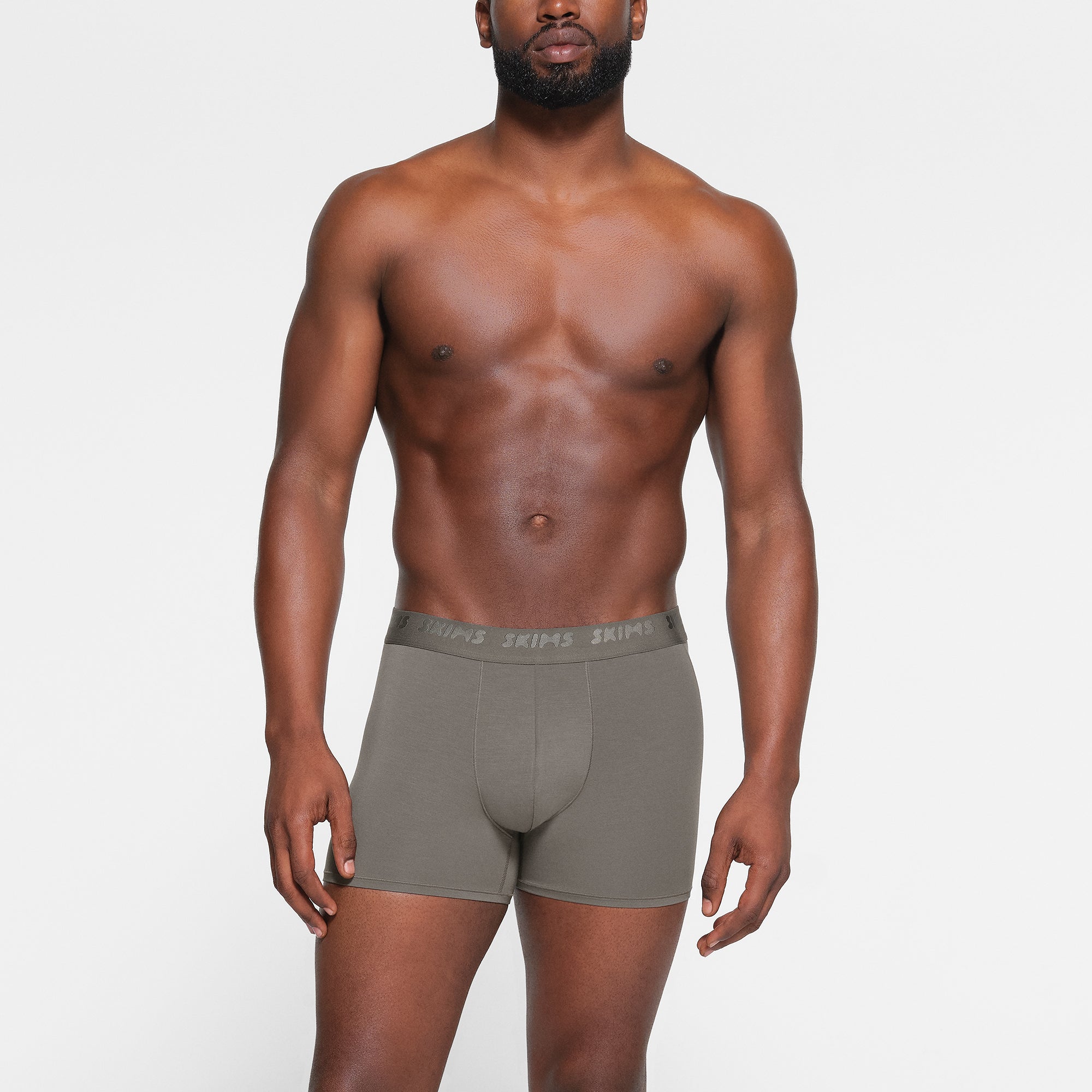 SKIMS STRETCH MENS 3" BOXER BRIEF | GUNMETAL