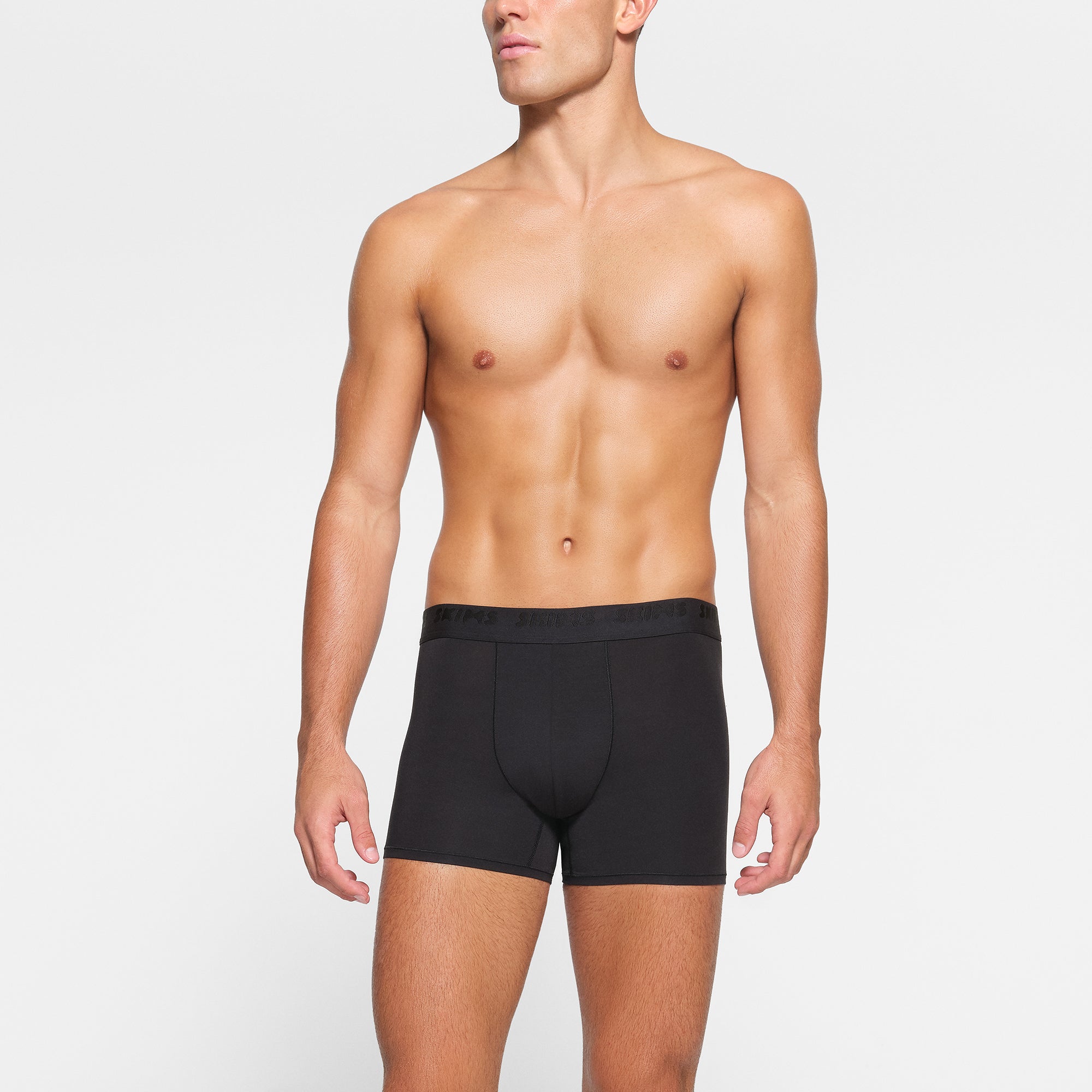 SKIMS STRETCH MENS 3" BOXER BRIEF | OBSIDIAN