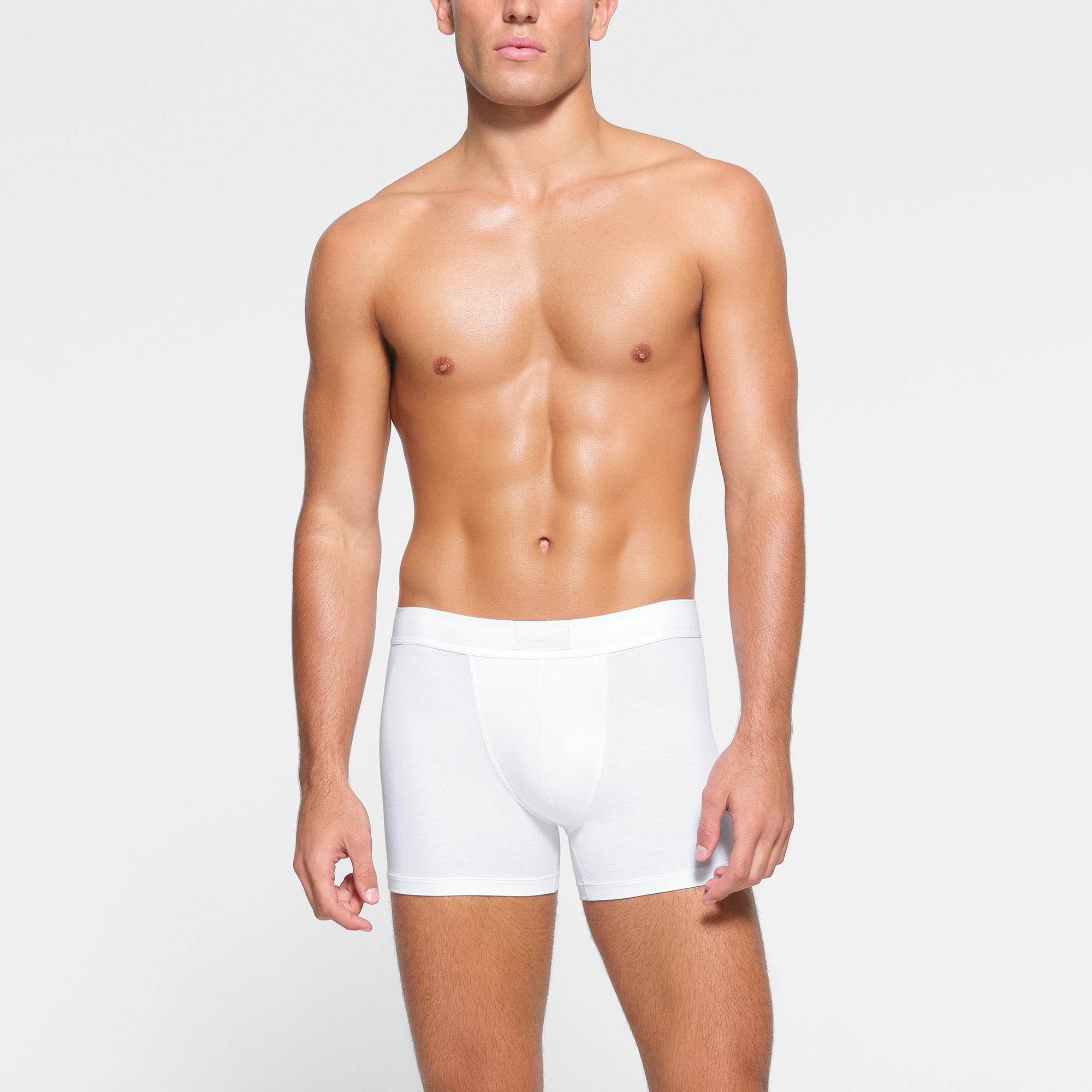 SKIMS COTTON MENS 3" BOXER BRIEF 3-PACK | CHALK