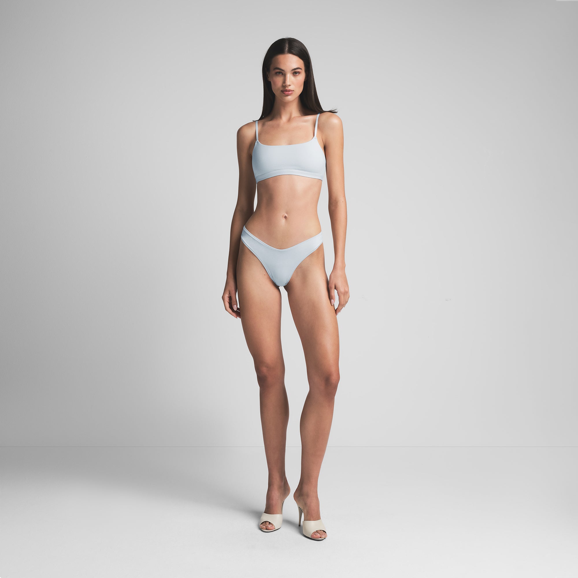 COTTON JERSEY SCOOP BRALETTE | ZEN BLUE