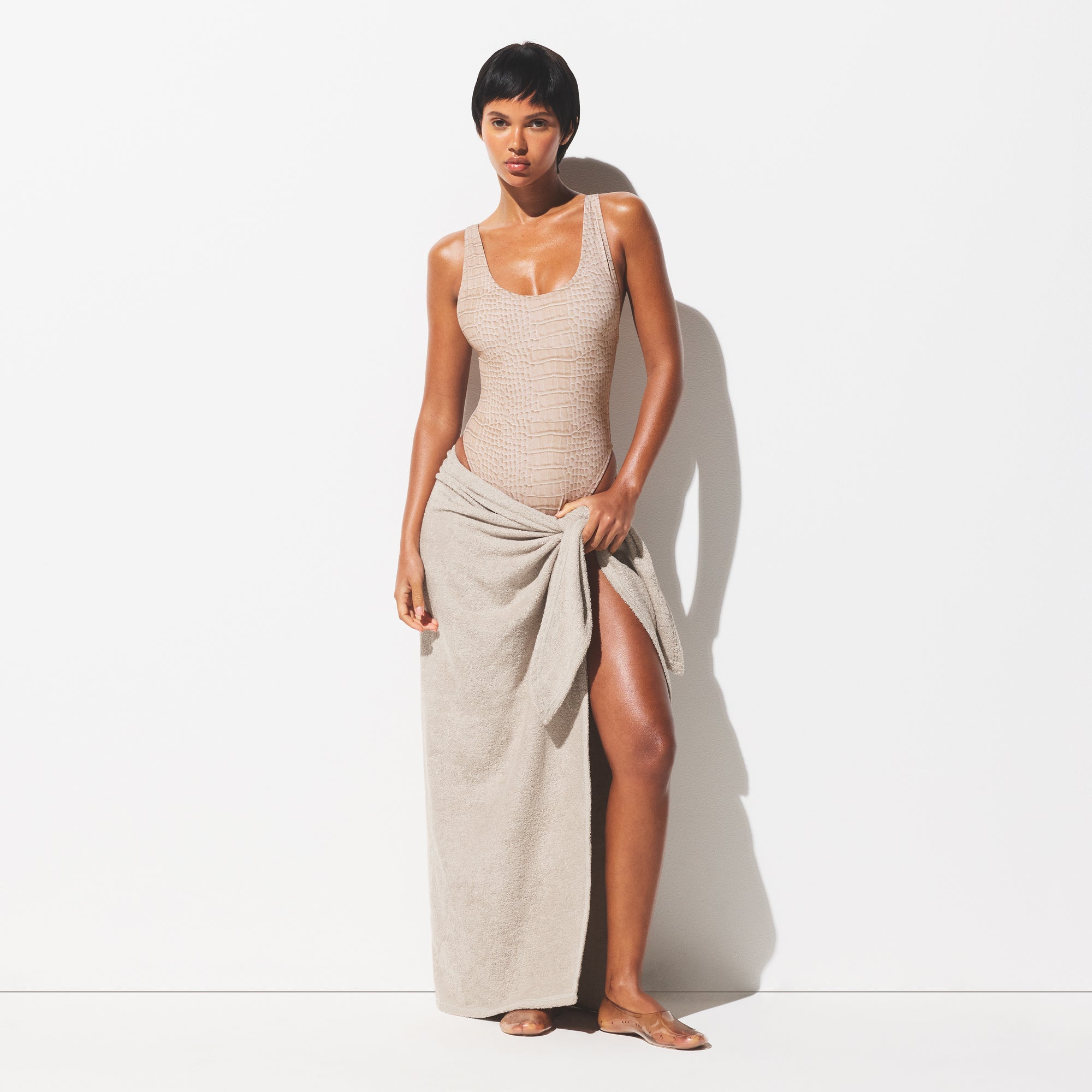 TERRY COVER-UPS SARONG | STONE