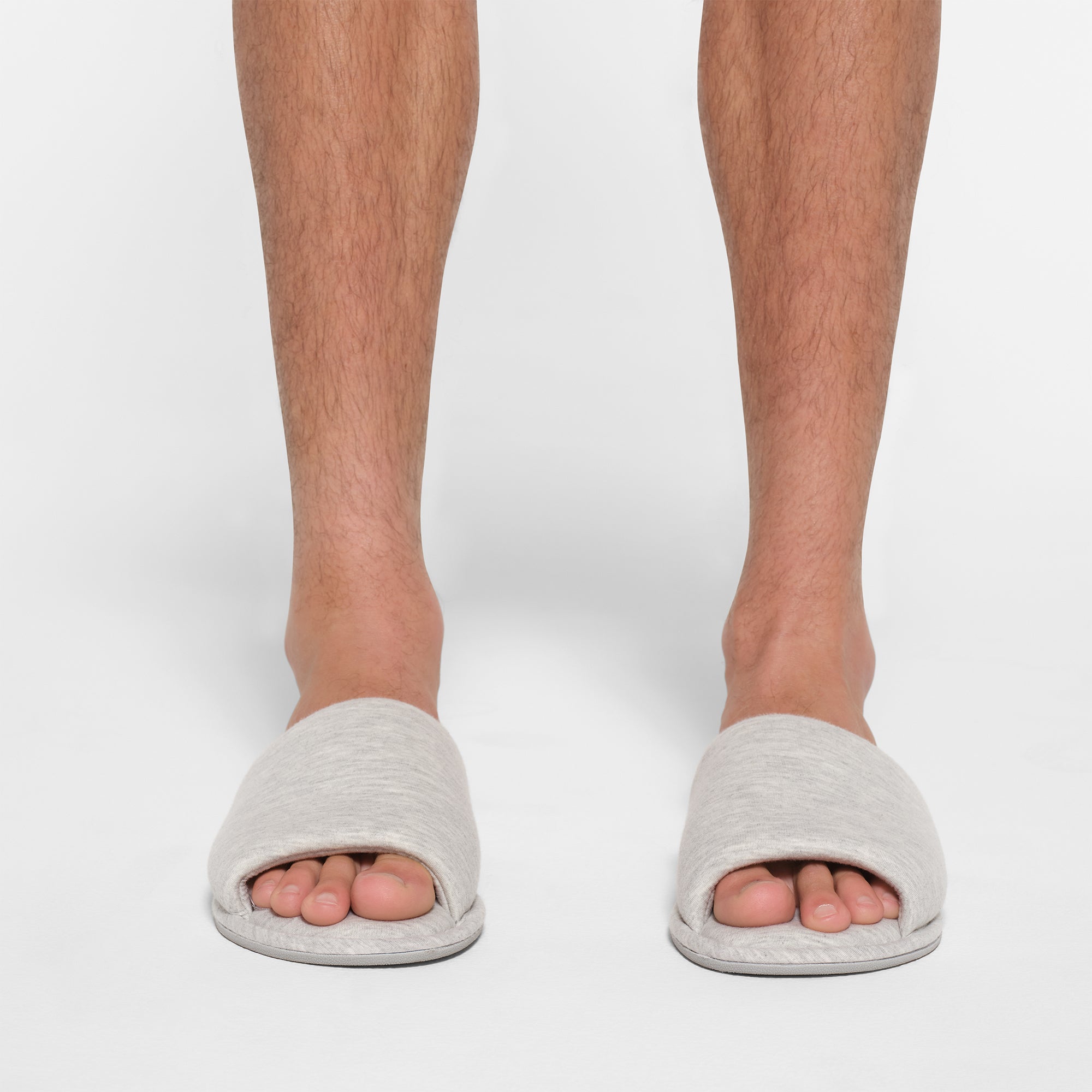 MENS COTTON SLIPPER | LIGHT HEATHER GREY