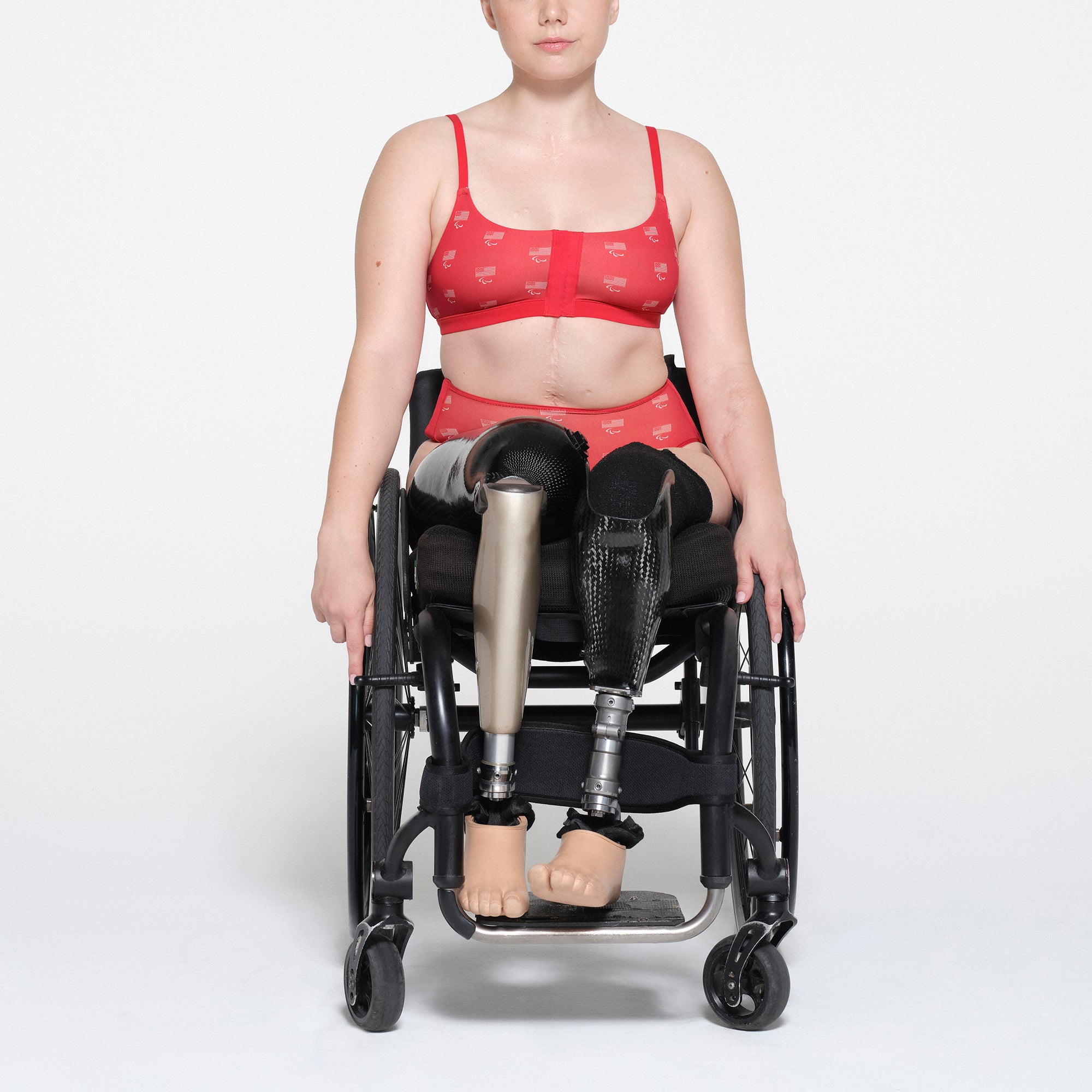 SKIMS FOR TEAM USA FITS EVERYBODY ADAPTIVE PARALYMPIC BOY SHORT | RED