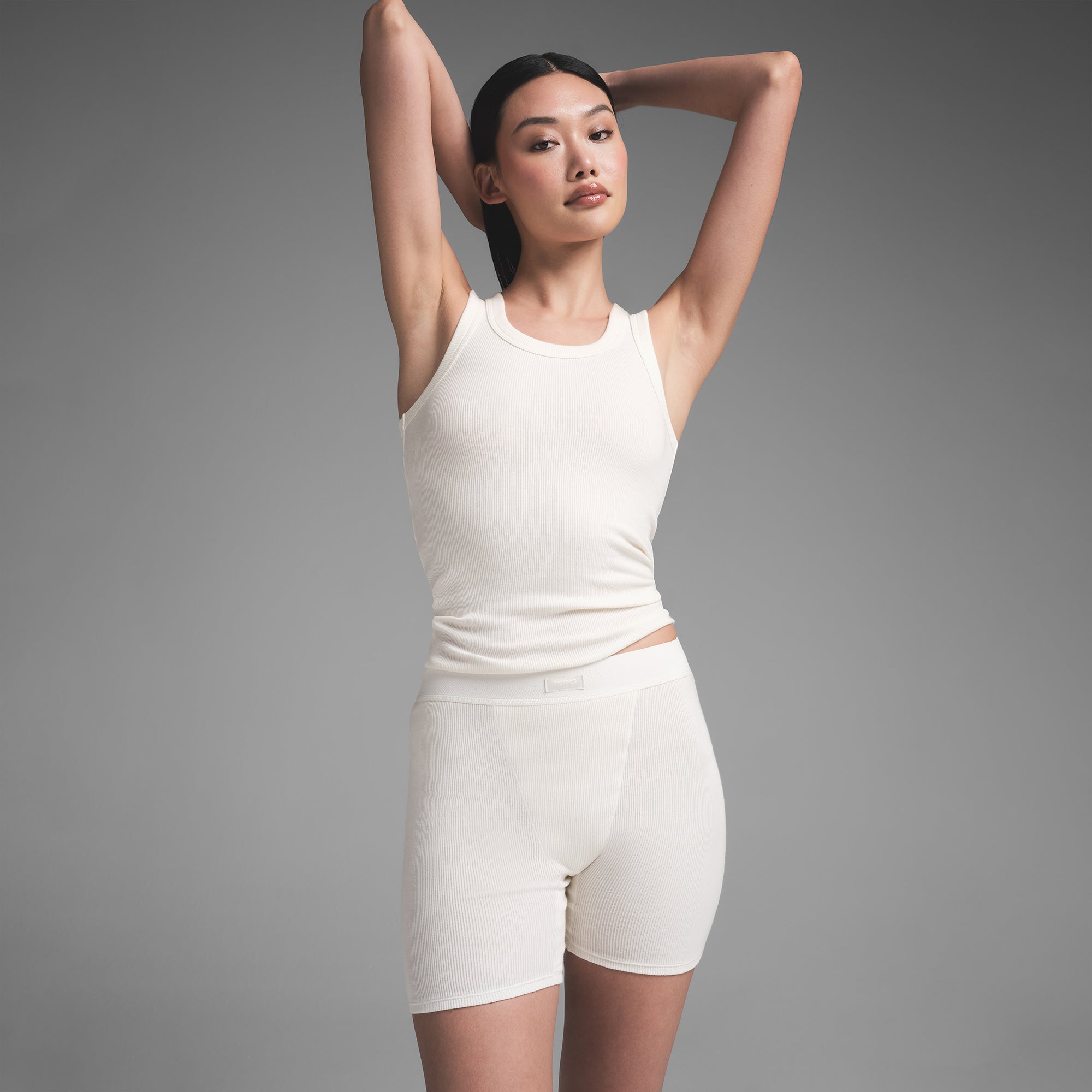 COTTON RIB BOXER | MARBLE