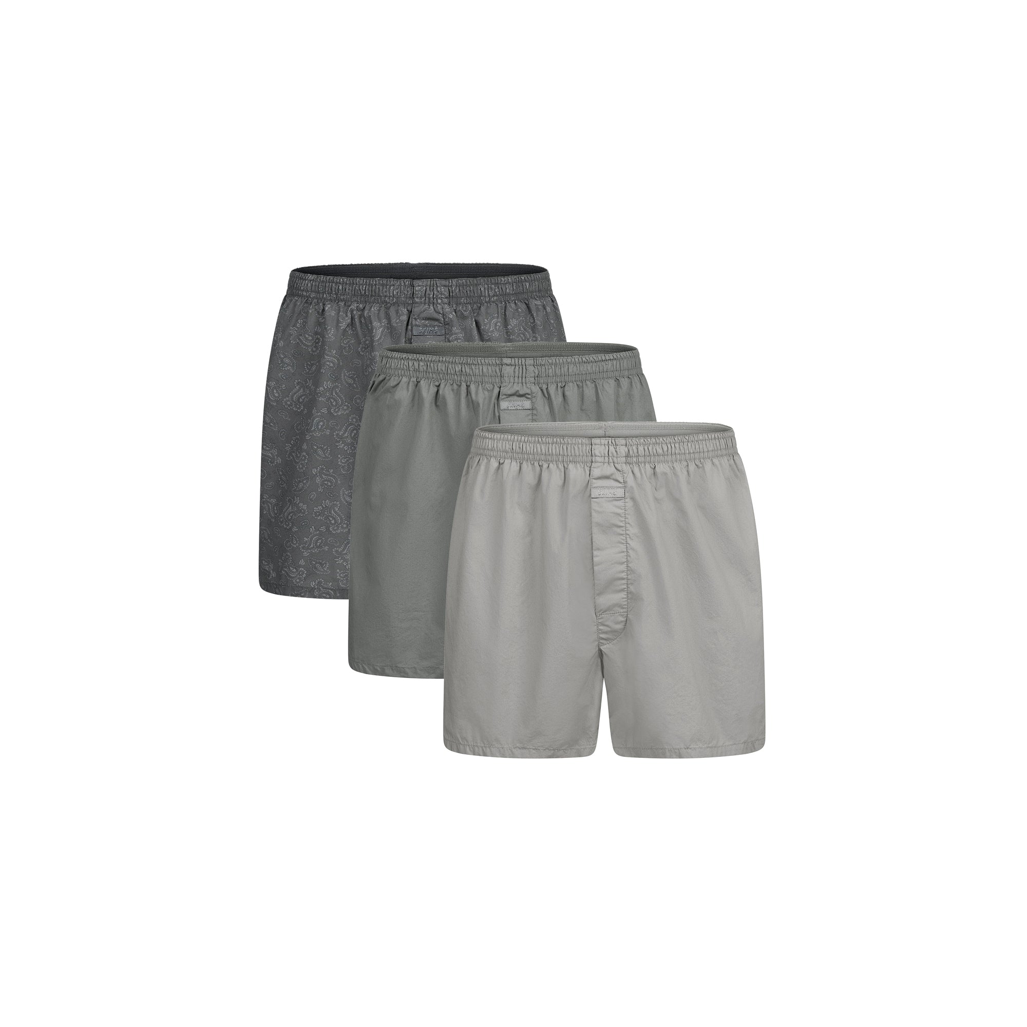 COTTON POPLIN MENS BOXER 3-PACK | ASH PAISLEY MULTI