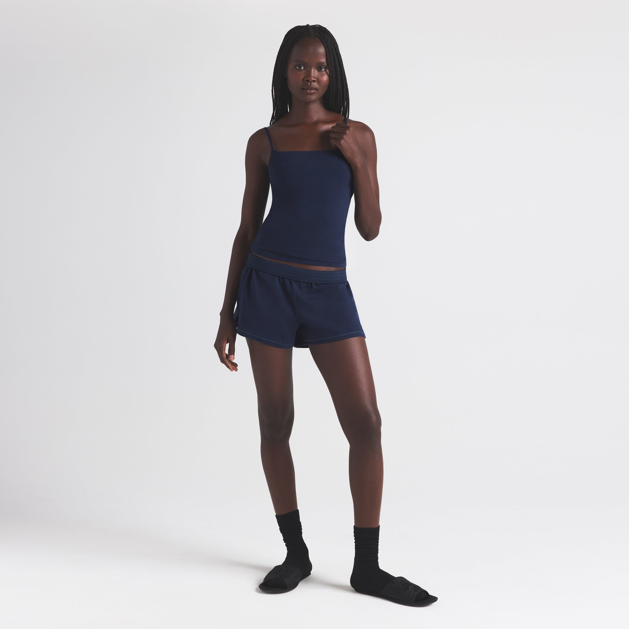 COTTON JERSEY CAMI | NAVY